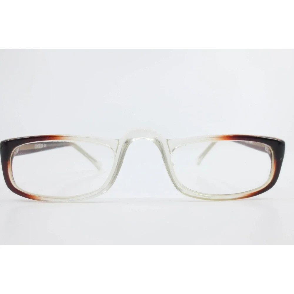 Looker Brown Fade Rectangular Eyeglass Frames 50-22-145 Clear Brown Ombre